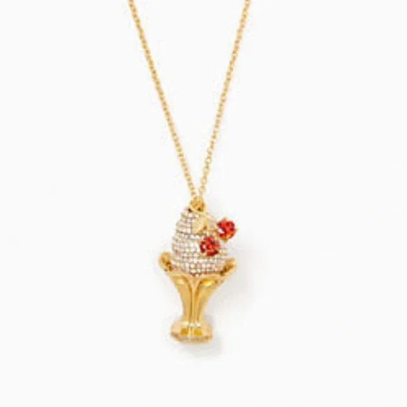 New Kate Spade ice cream sundae pendant necklace - Picture 14 of 17